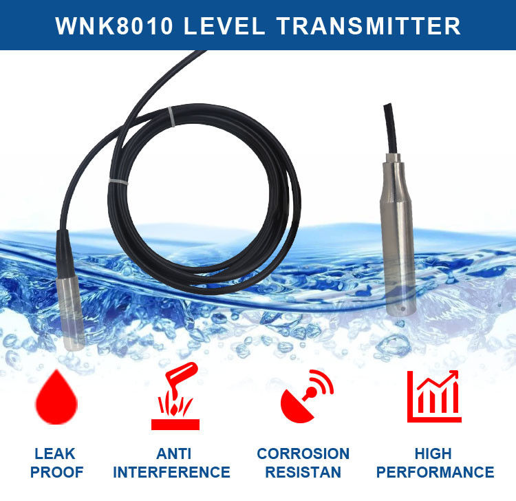 Sensor nivelado submergível da saída de RS485 4-20mA 0-10V para a água líquida